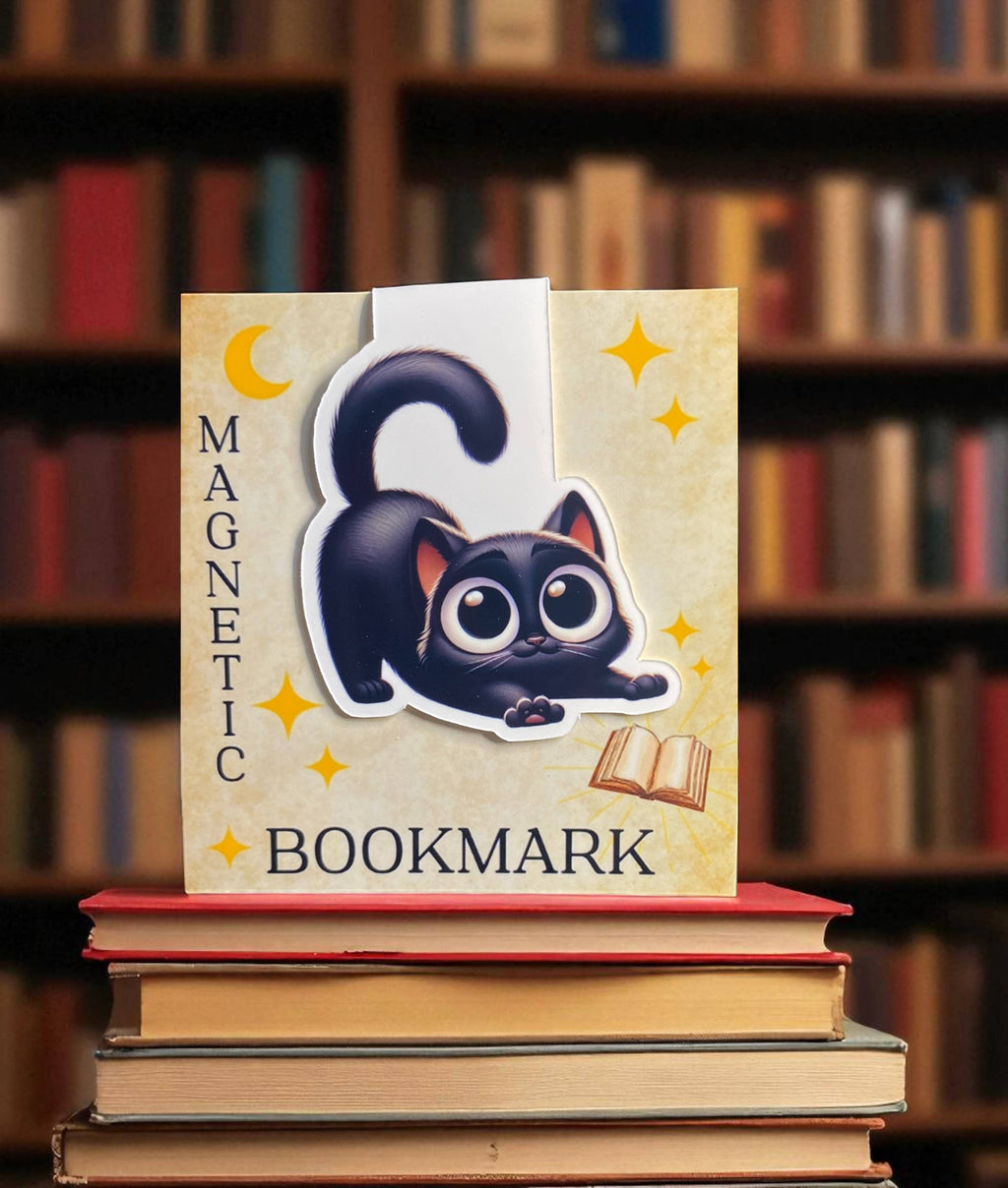 Black Kitten Magnetic Bookmark