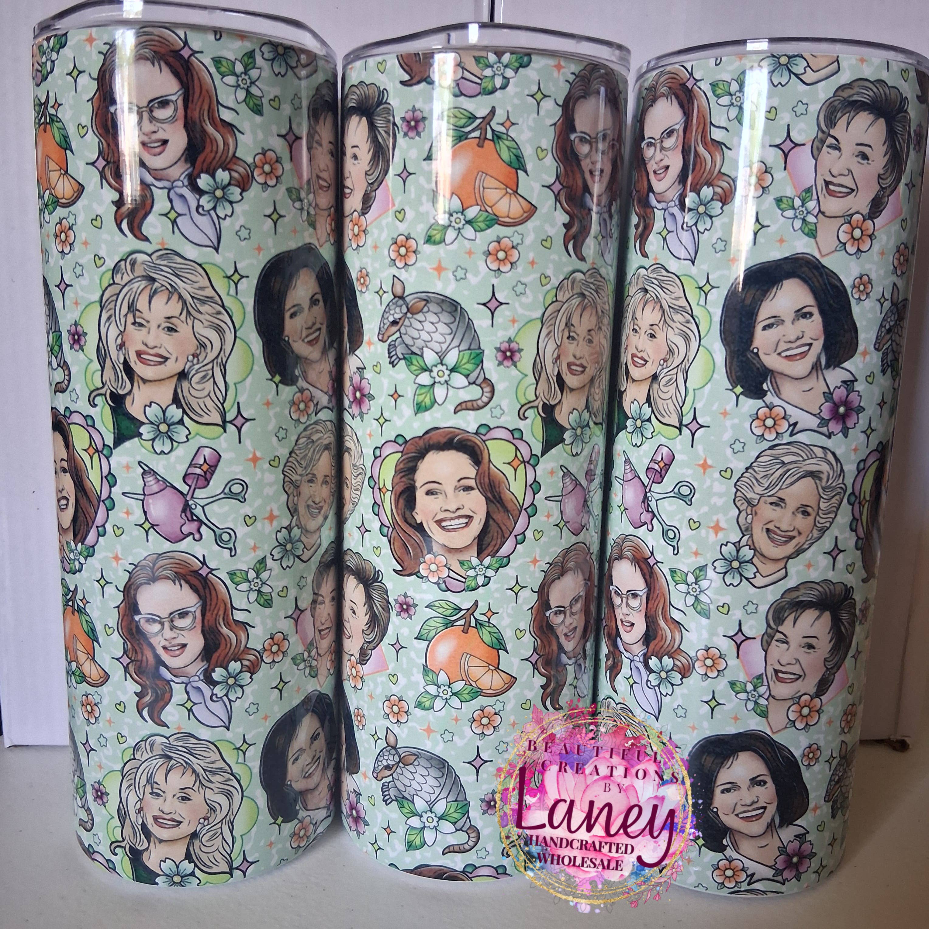 Magnolias Tattoo Tumbler: 20oz Stainless steel