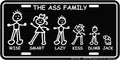 Ass Family - License Plate