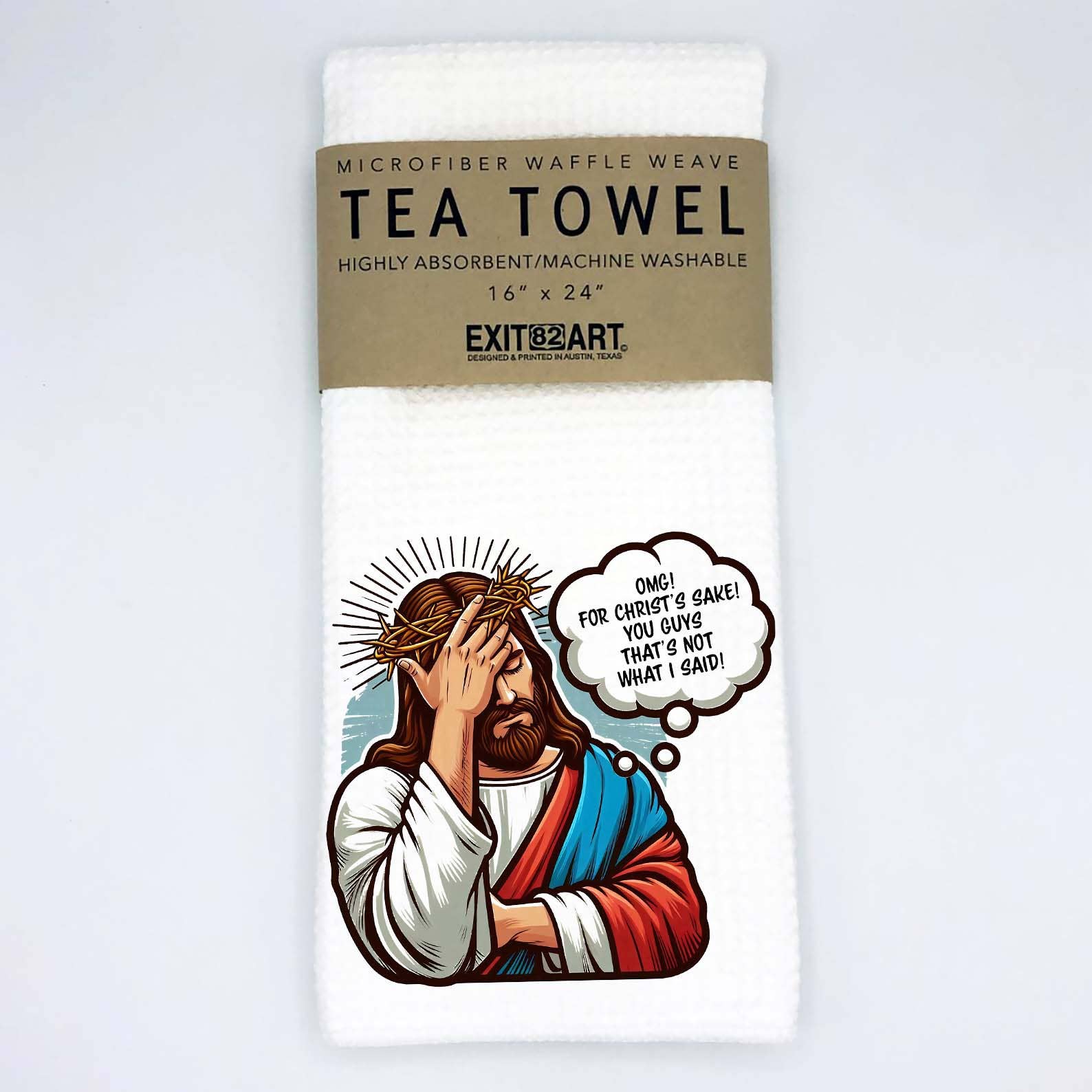 For Christ's Sake - Waffle Weave Kitchen Tea Towel