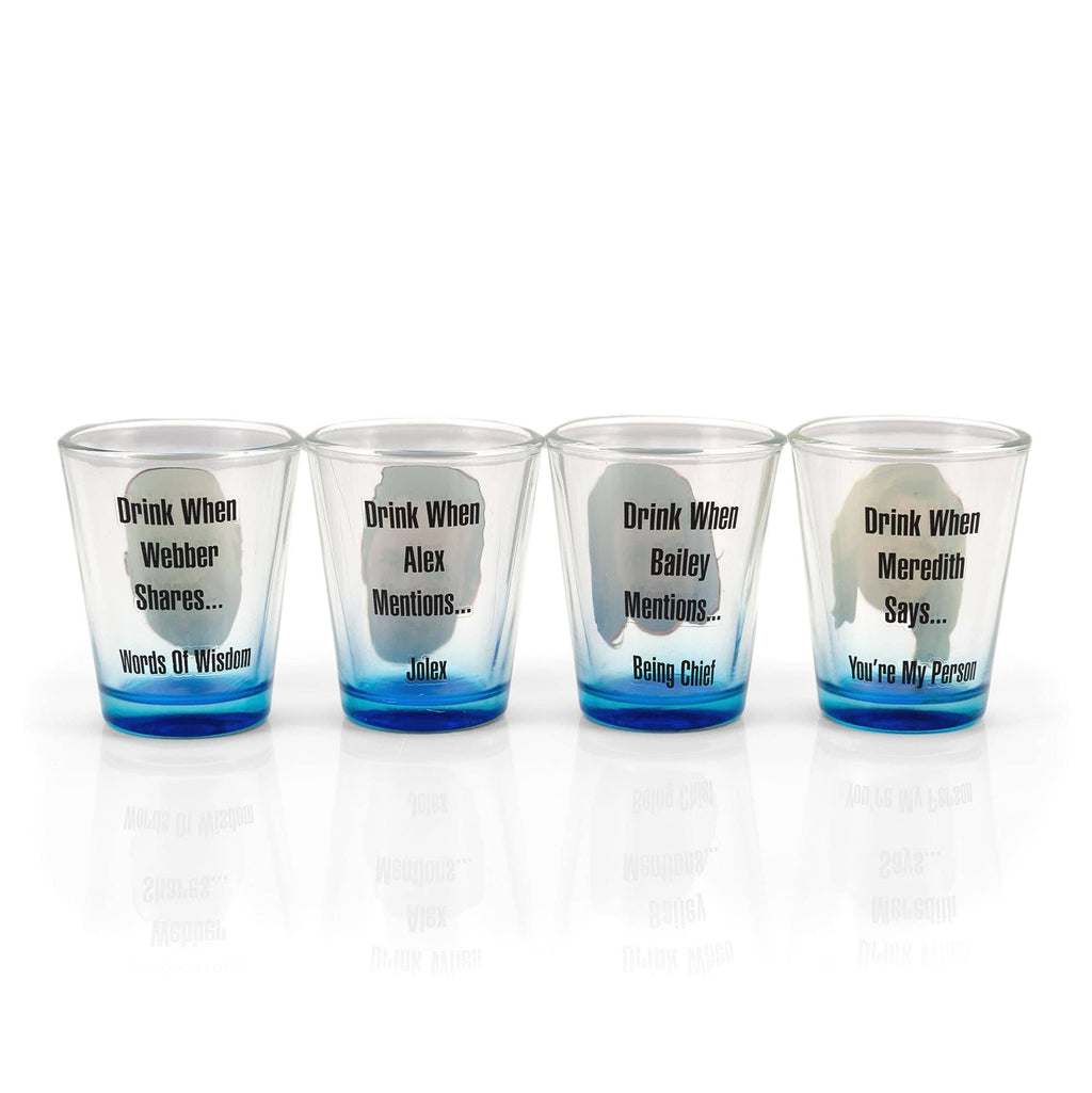 Grey's Anatomy Character Shot Glass Set of 4