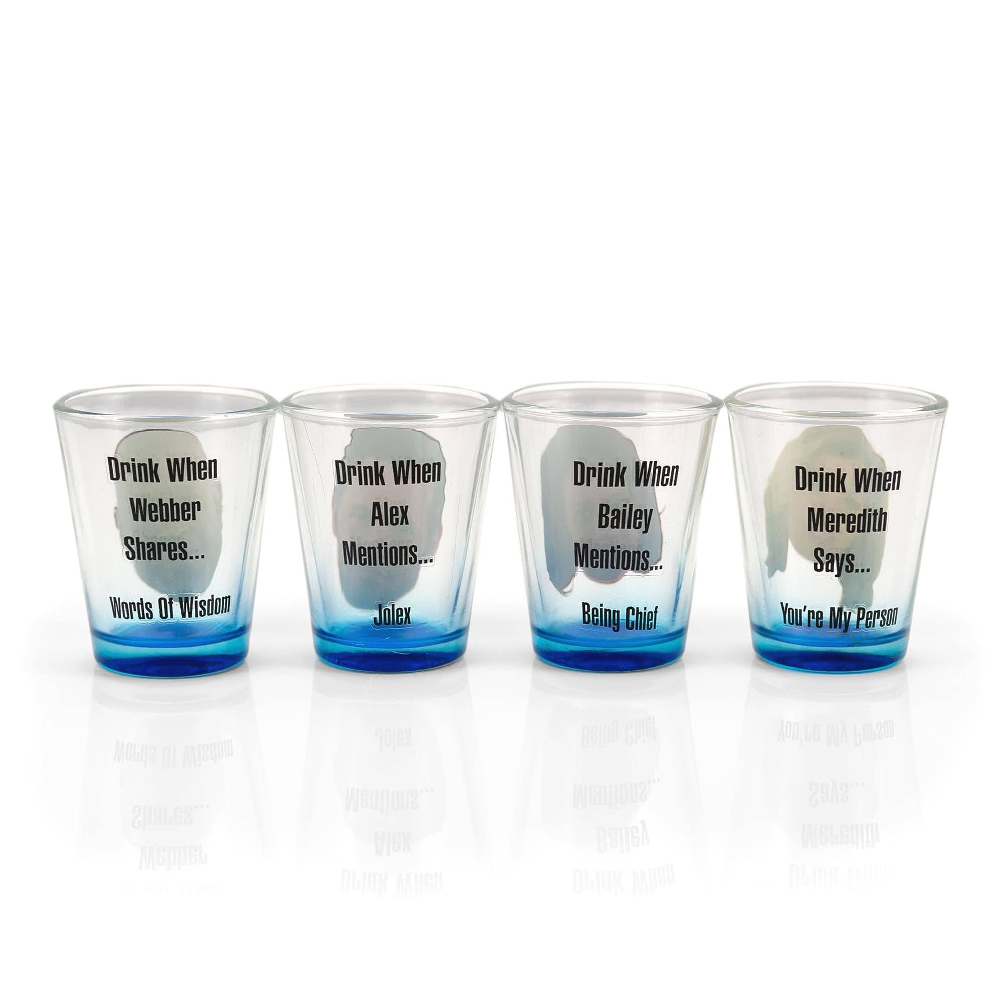 Grey's Anatomy Character Shot Glass Set of 4