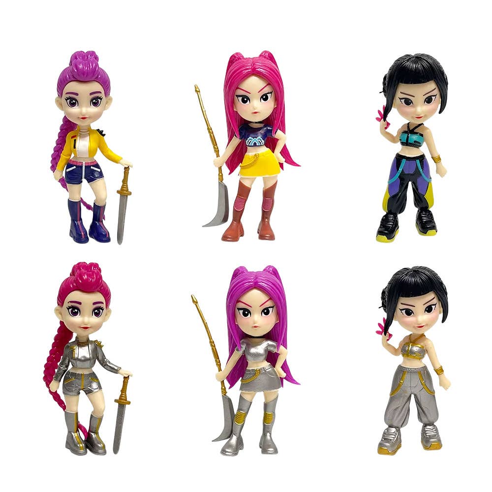 Kpop Demon Hunters Huntrix Figure Keychain Blind Box Trading Card