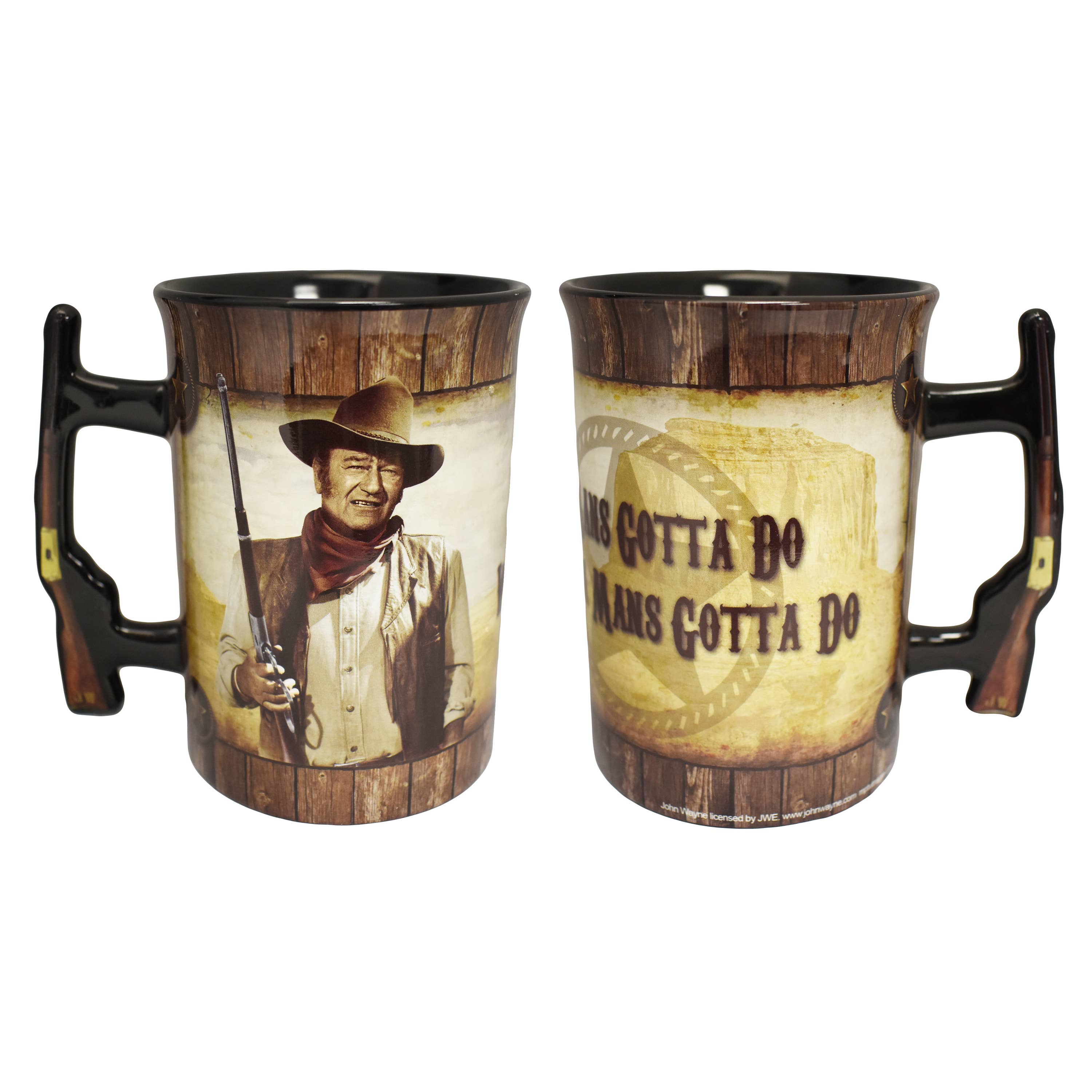 John Wayne Mug - A Man's Gotta Do Rifle Handle