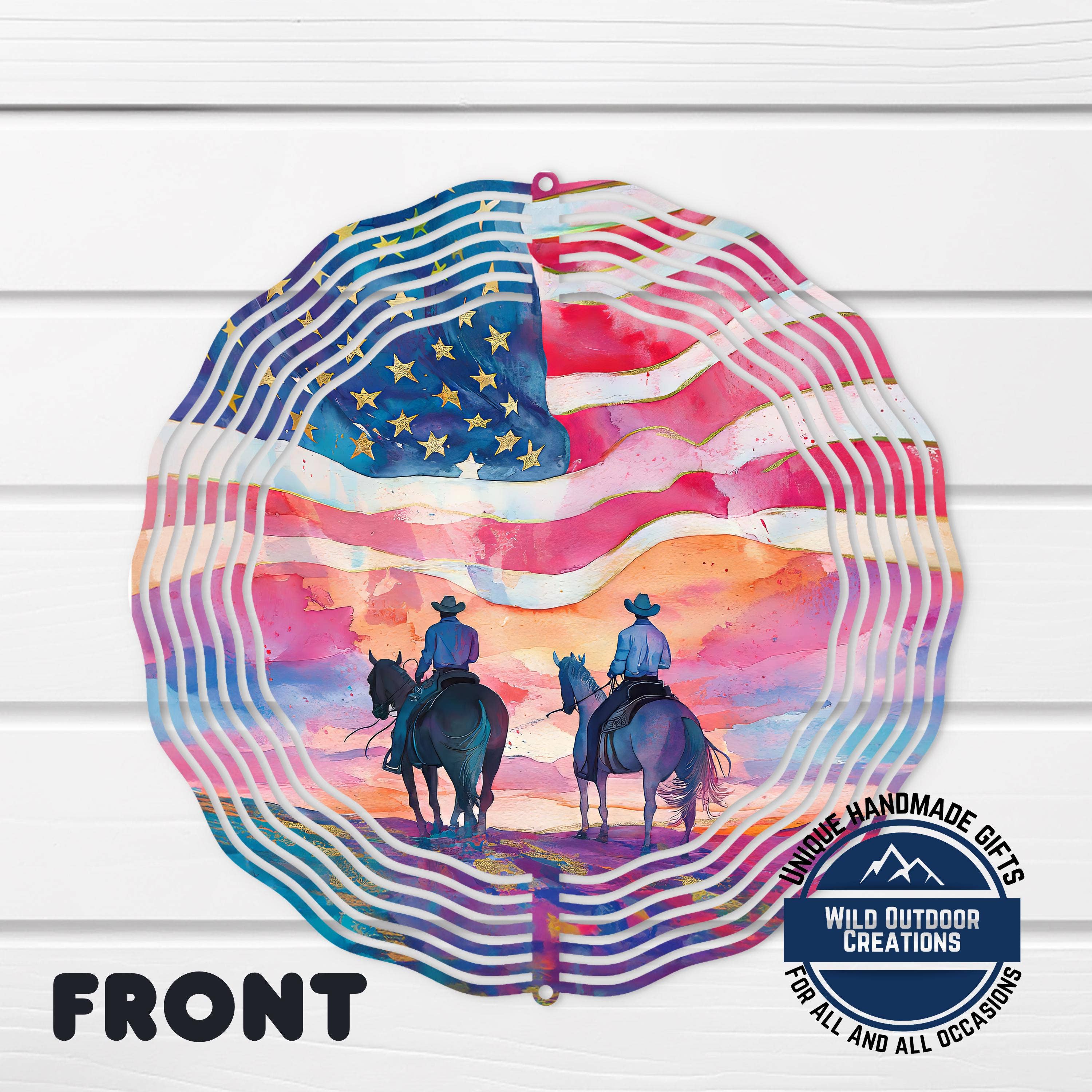 USA Flag/Cowboys Wind Spinner