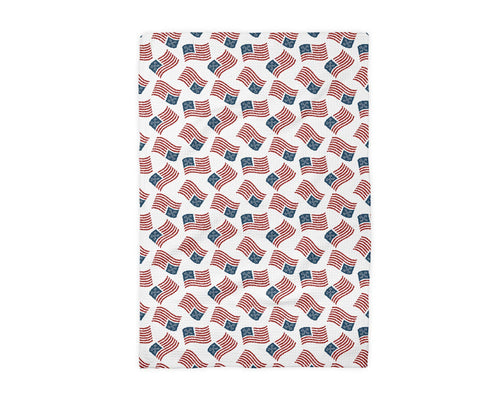 4th July Patriotic Red White Blue Flag Kitchen Towel