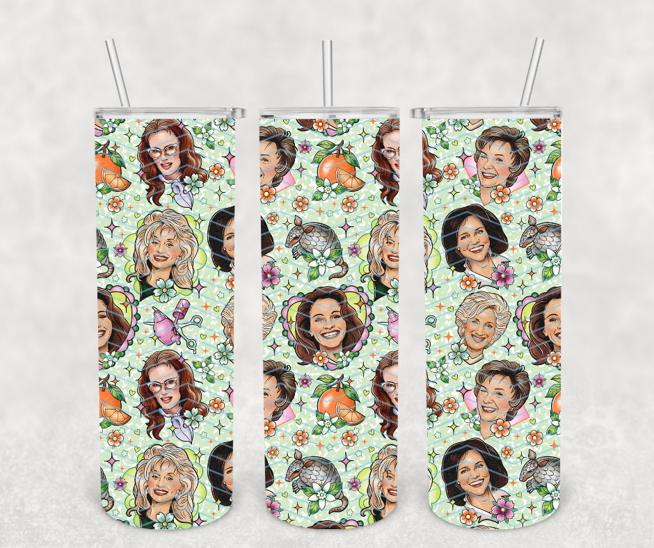 Magnolias Tattoo Tumbler: 20oz Stainless steel