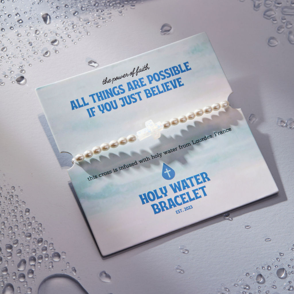 All Things Are Possible Yellow Gold Holy Water Bracelet