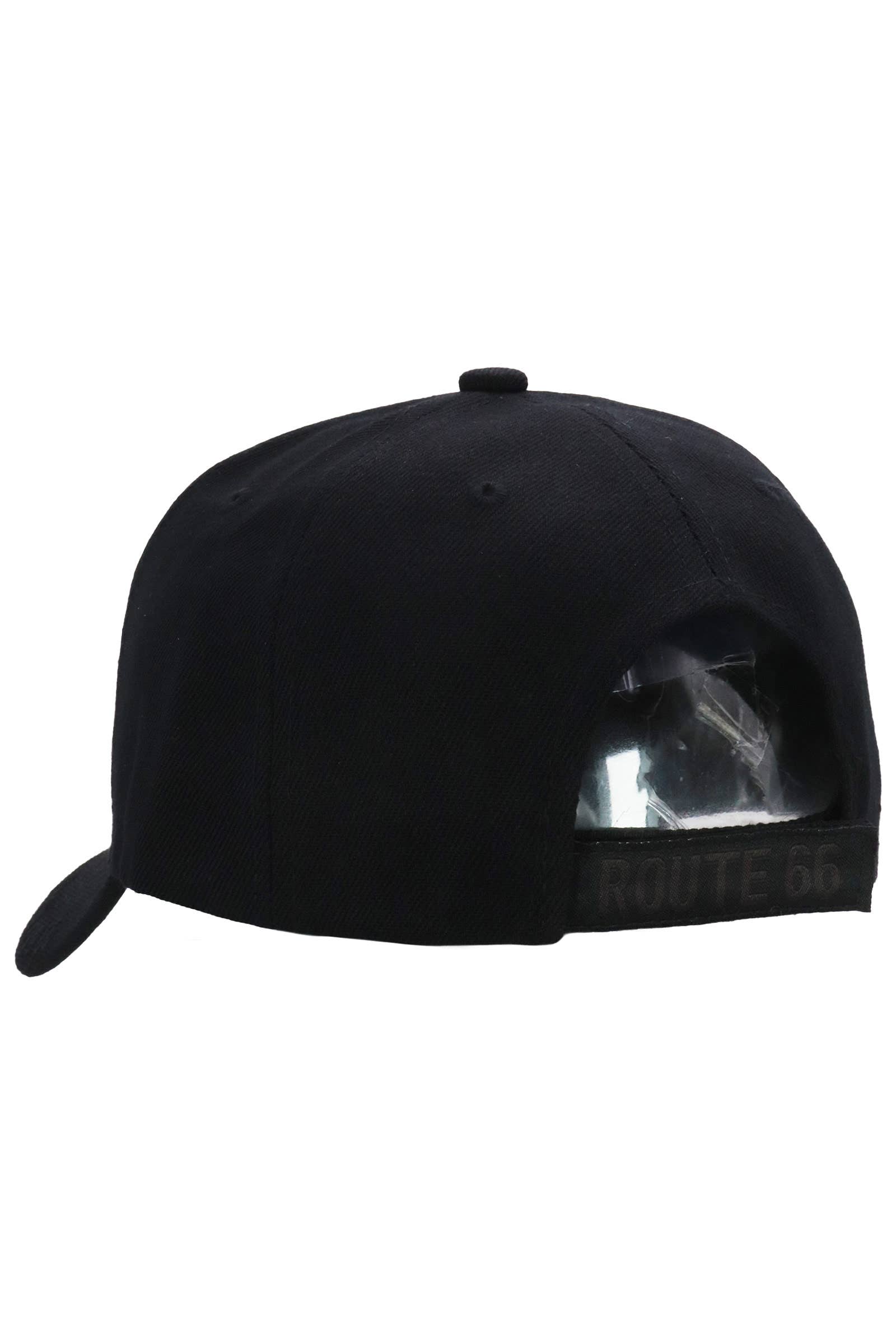 Historic Route 66 Emblem Velcro Black/Tan Baseball Cap