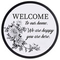 Welcome To Our Home Round Framed Wall Art
