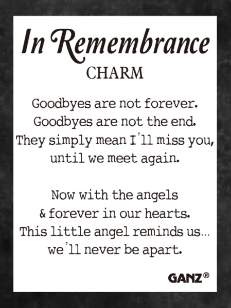 In Remembrance Angel Pocket Charm