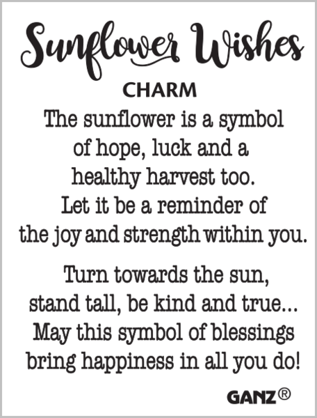 Sunflower Pocket Charm