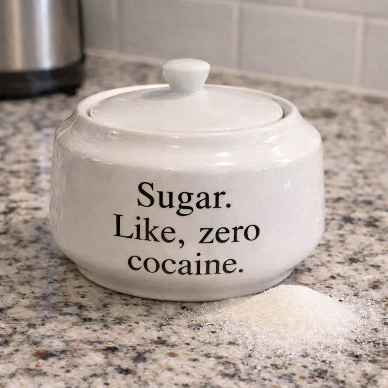 Sugar, Not Arsenic, Sugar 13oz Porcelain Sugar Bowl with Lid
