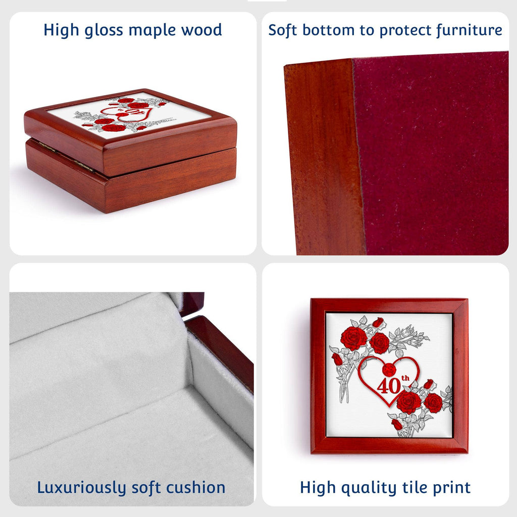 40th Ruby Anniversary Jewelry Box