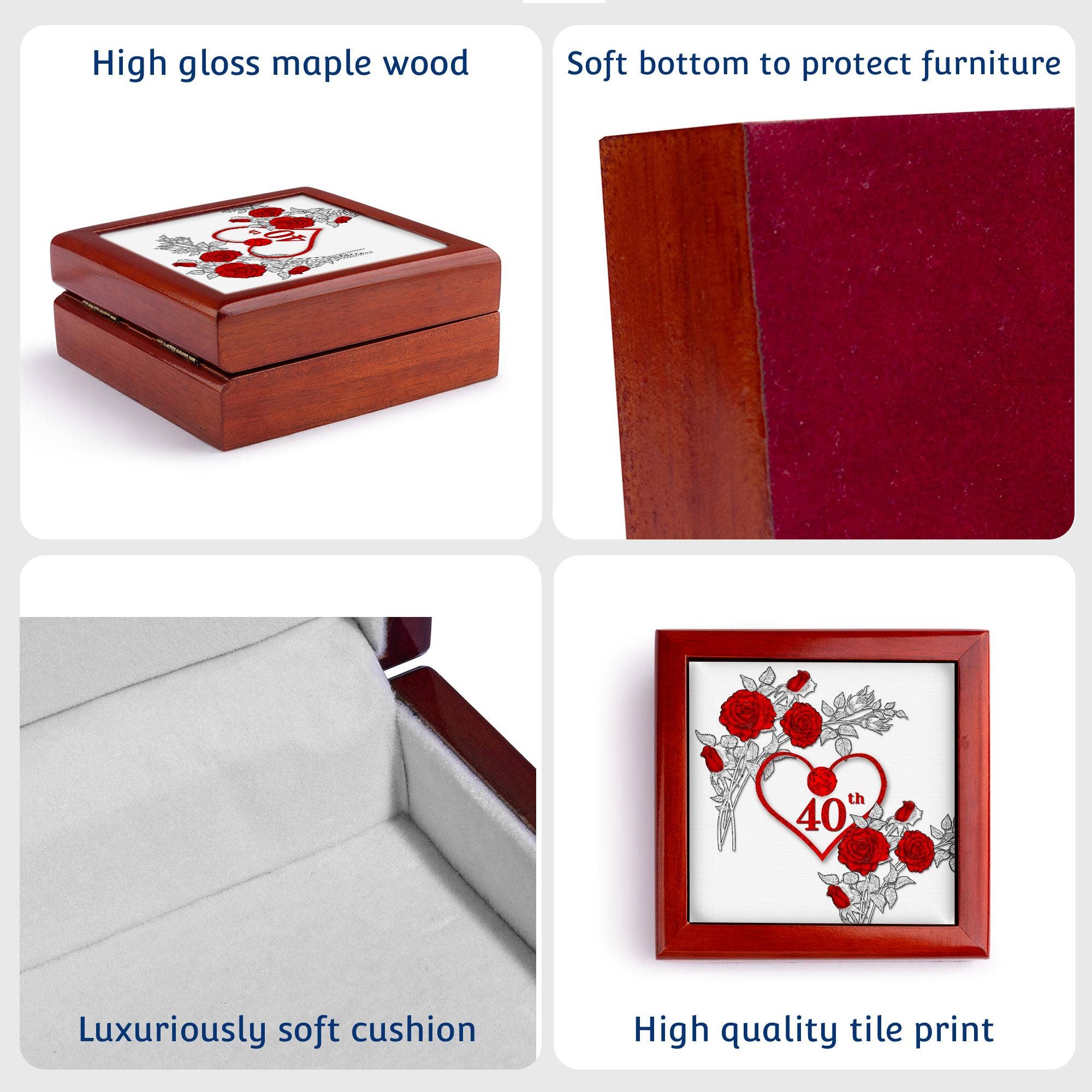 40th Ruby Anniversary Jewelry Box