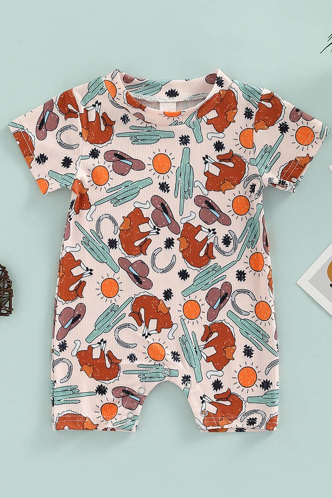 Cactus Animal Print Baby Romper/Onesie 1 year +