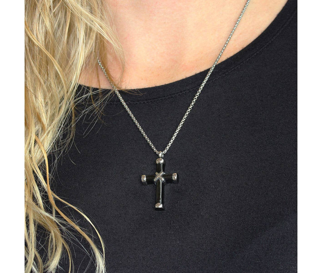Black Cross Memorial Jewelry Pendant