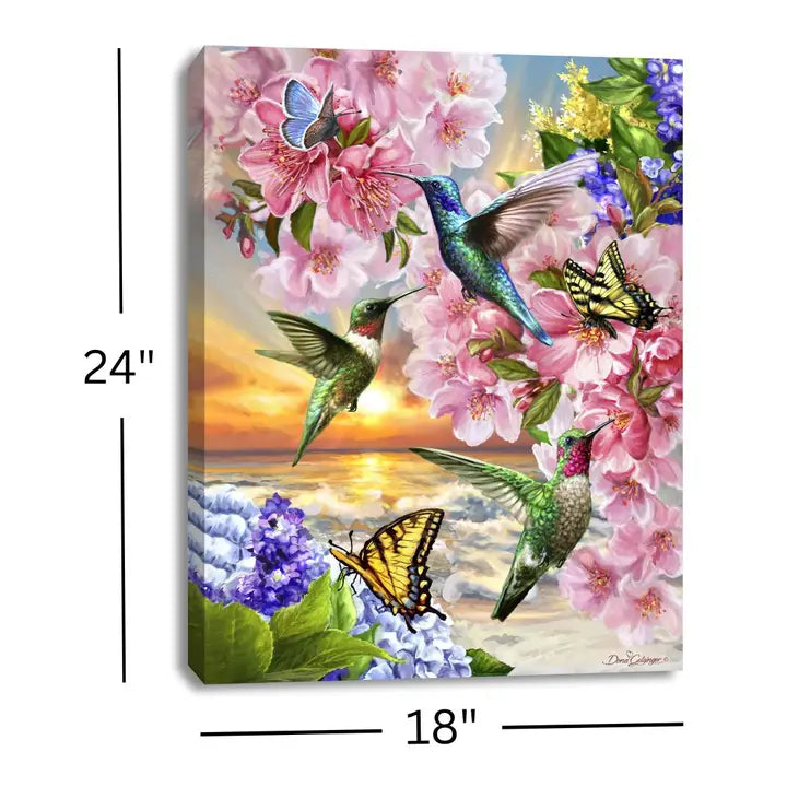 Hummingbirds LED Wall Canvas