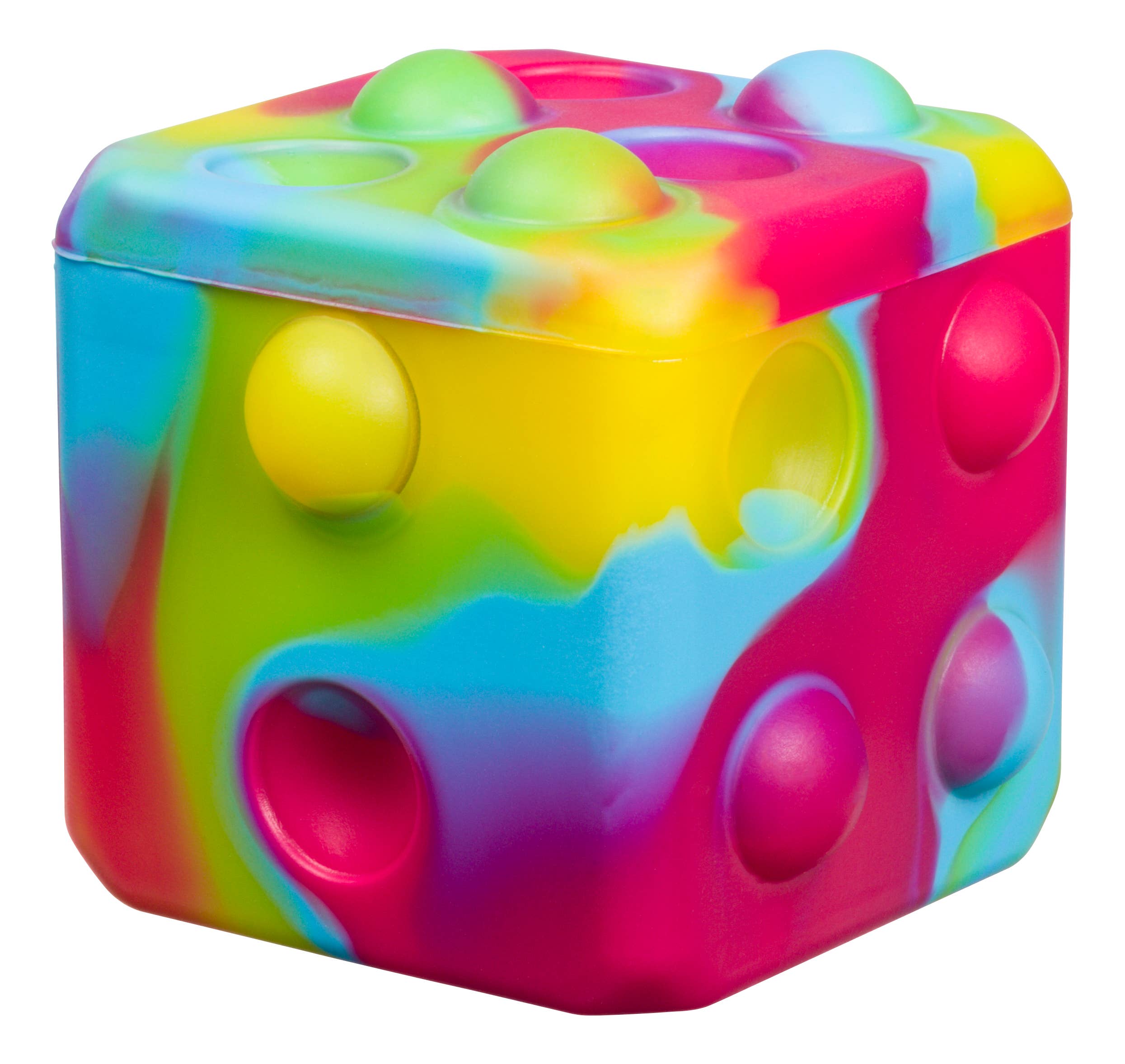 Poppin Dice' - Rainbow Satisfying Fidget Toy, Rainbow Colors