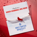 Red Cardinal Crystal Pearl Holy Water Bracelet