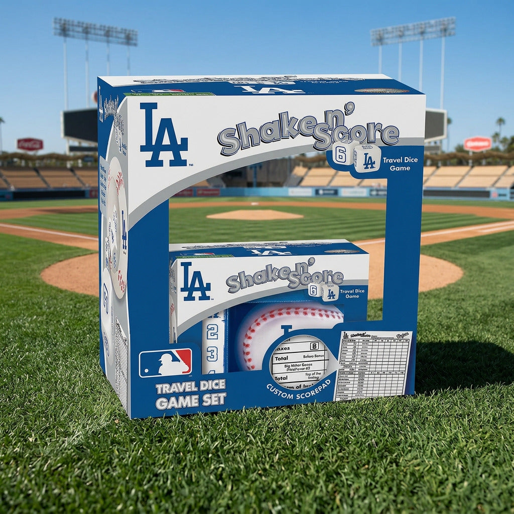 Los Angeles Dodgers Shake n Score Travel Dice Game