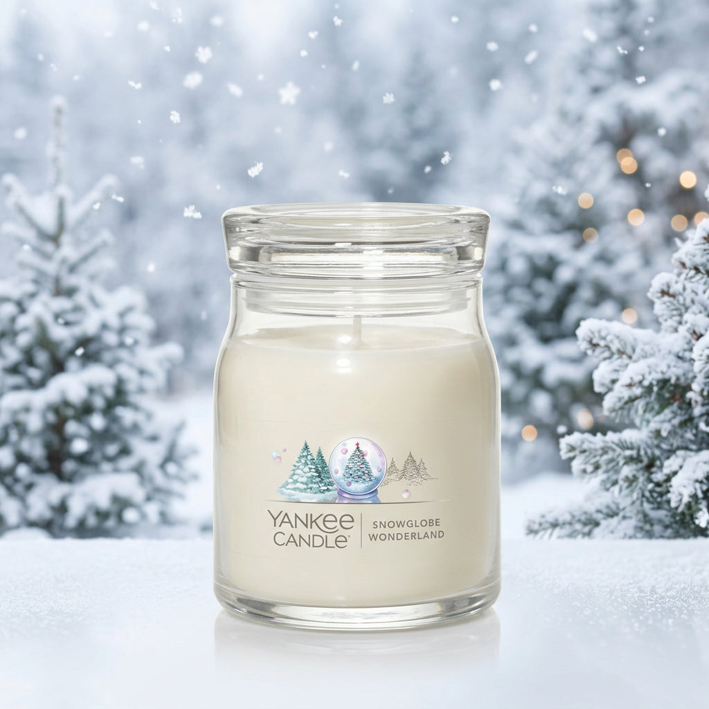 Yankee Candle Snowglobe Wonderland Medium Candle w/Free product