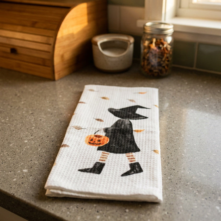 Trick or Treaters Tea Towel