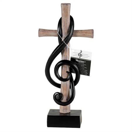 Treble Clef Tabletop Cross