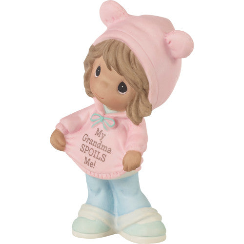 My Grandma Spoils Me Dark Brunette Girl Precious Moments Figurine