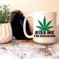 Crafty Casey's - Kiss Me I'm Highrish-Ceramic- Coffee Mug
