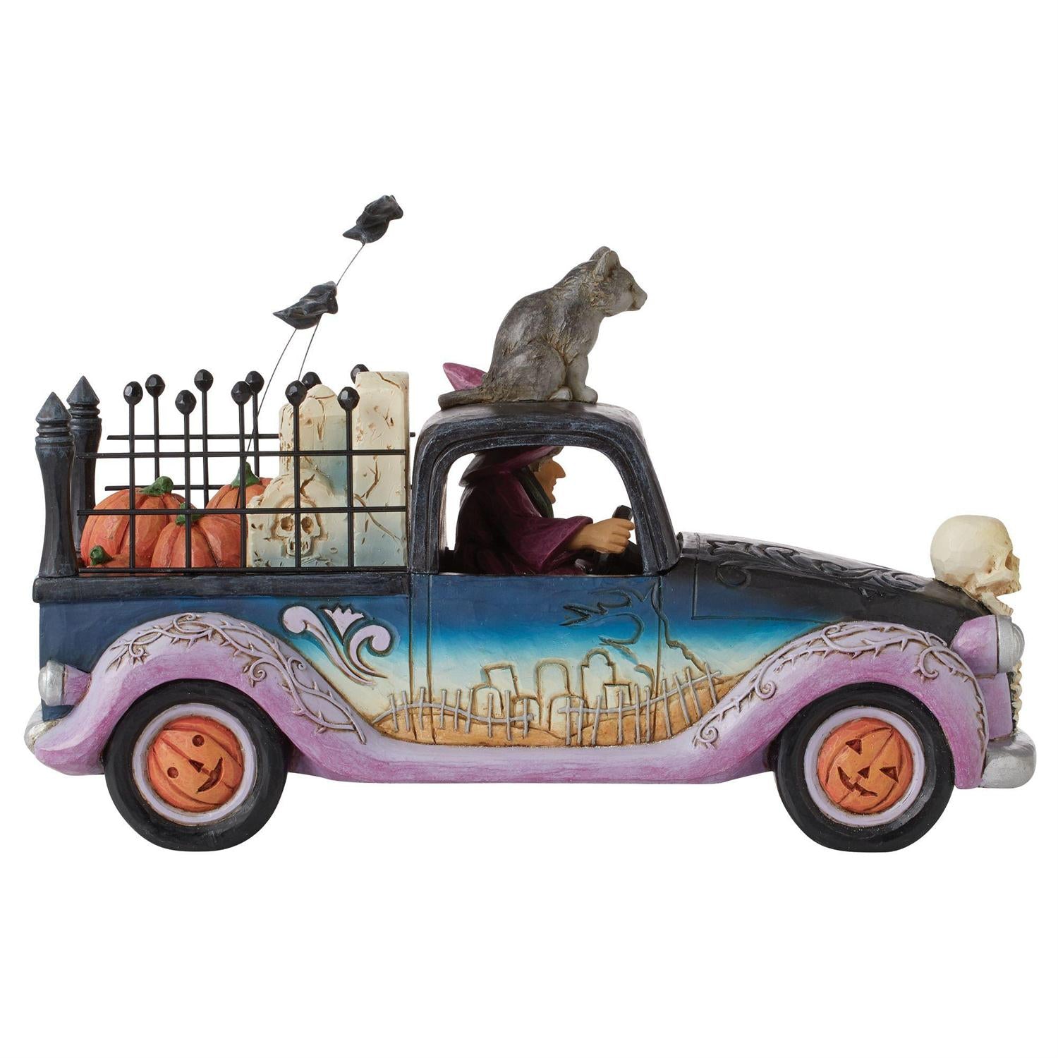 Jim Shore "Wicked Wheels" Halloween Pickup Truck