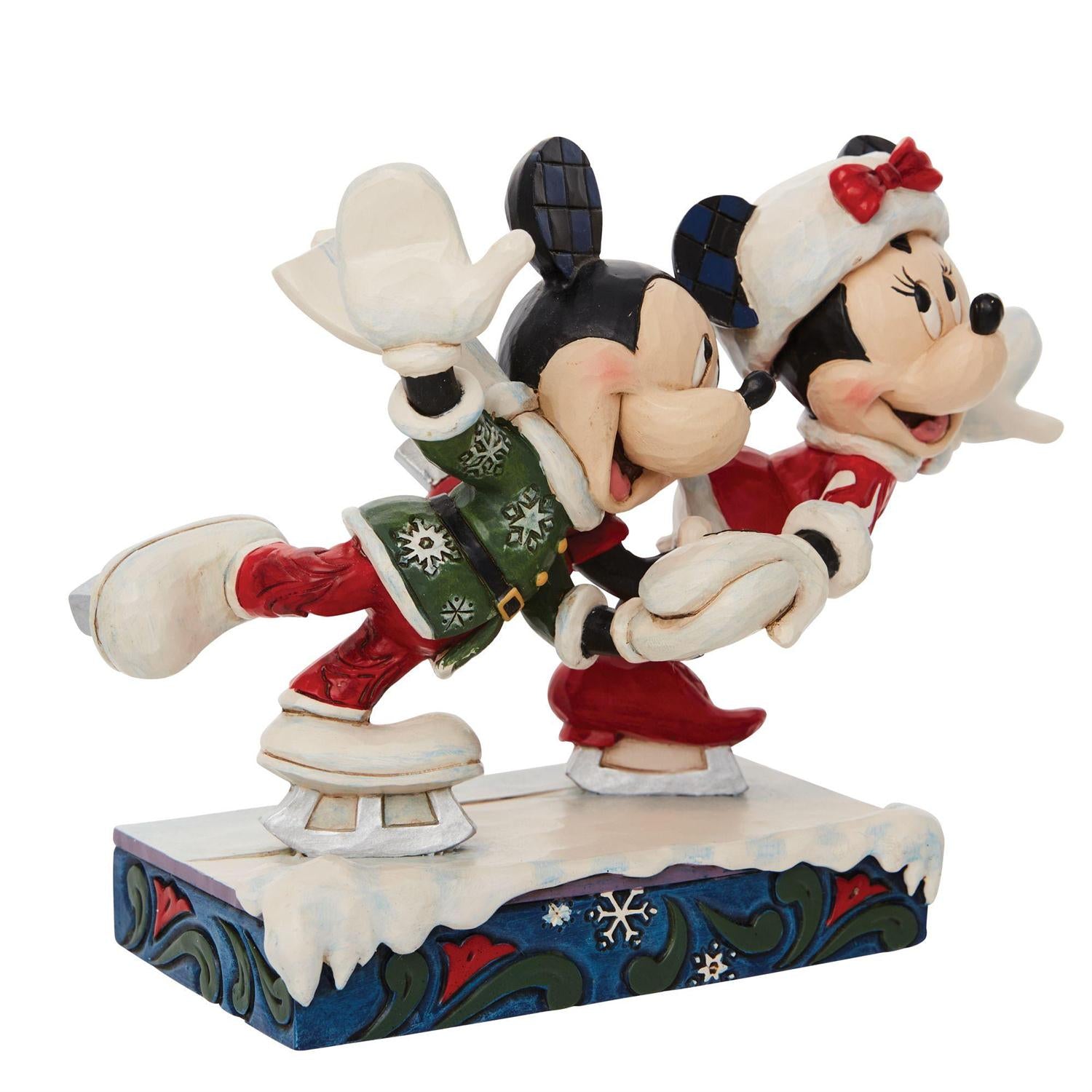 Jim Shore Disney Mickey and Minnie Skating Sweethearts