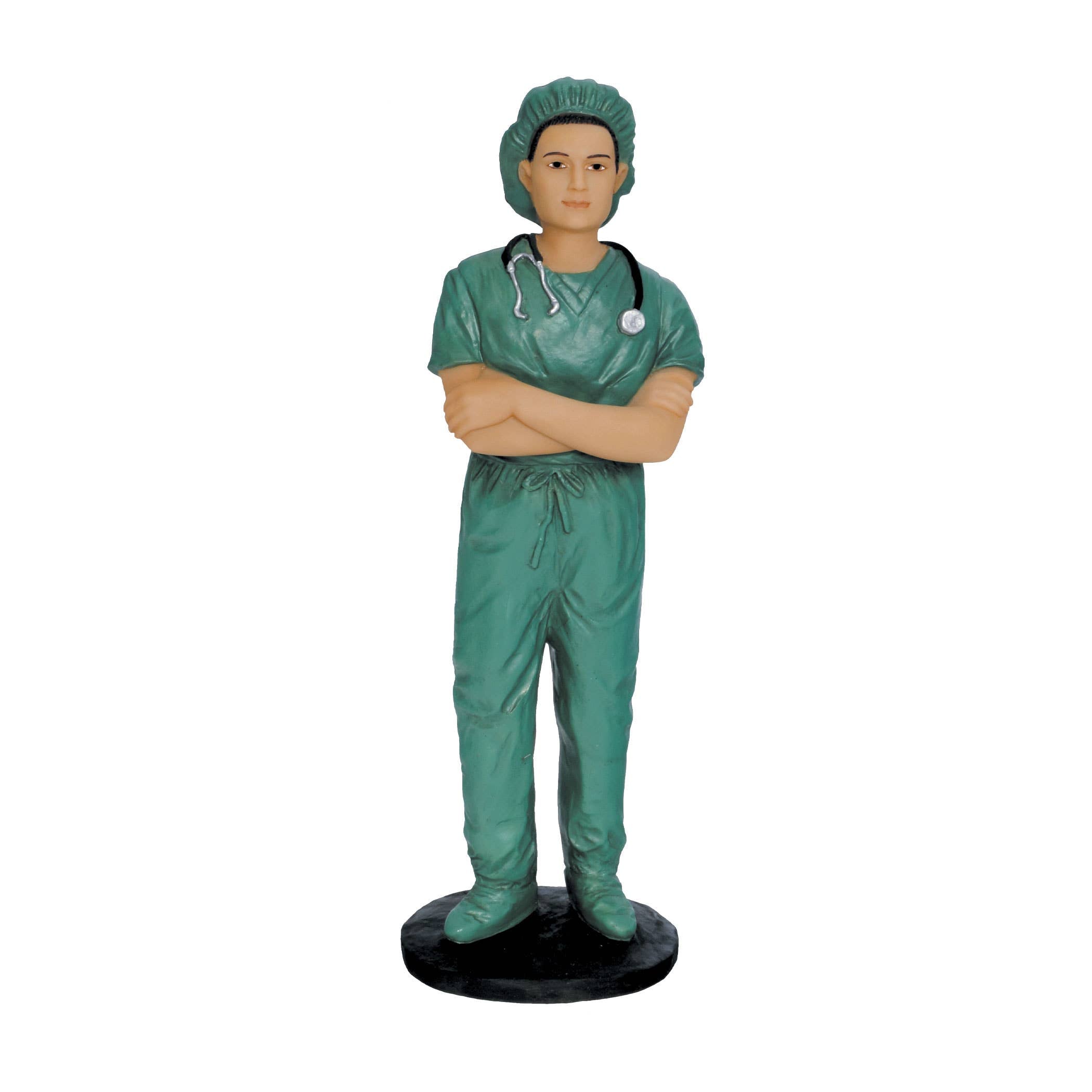White Male Scrub Nurse Figurine