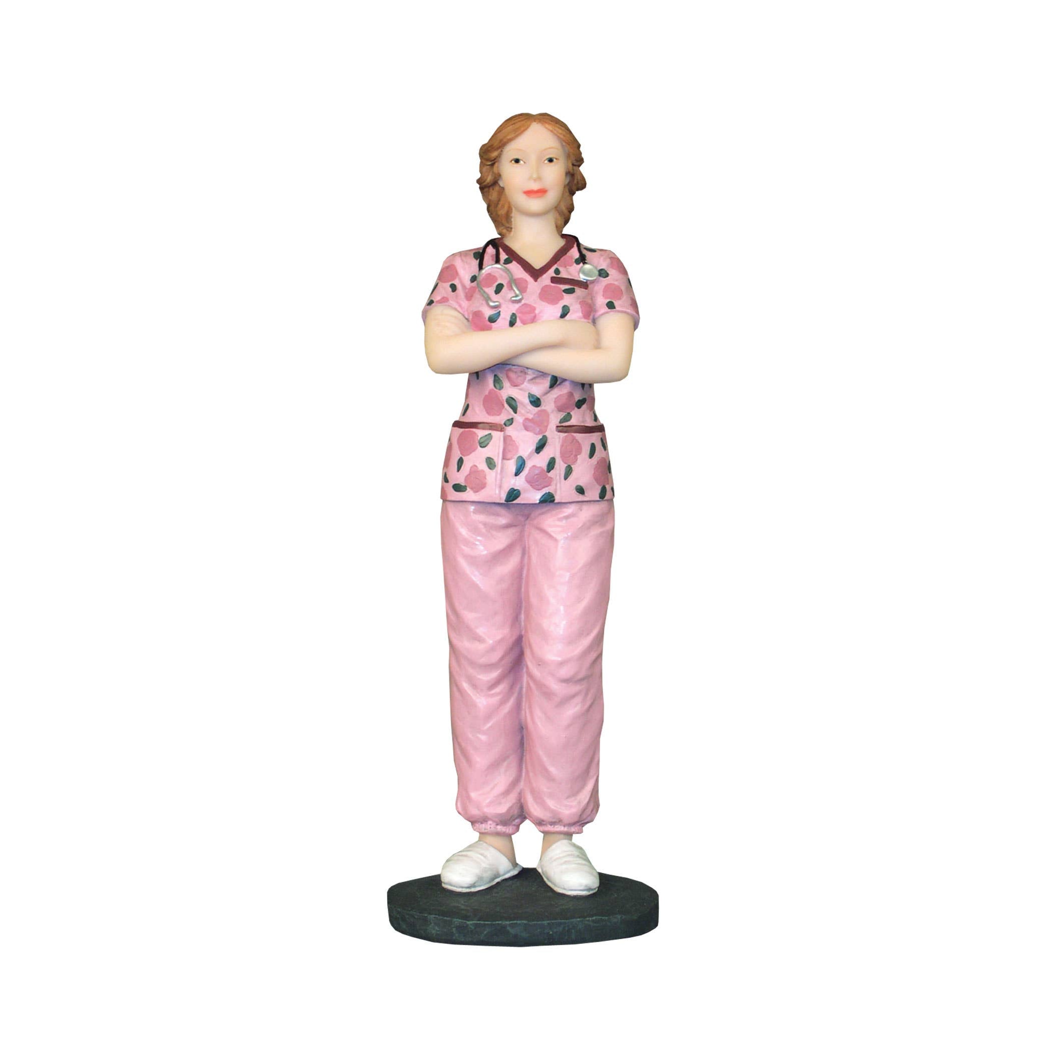 White Female Nurse Figurine