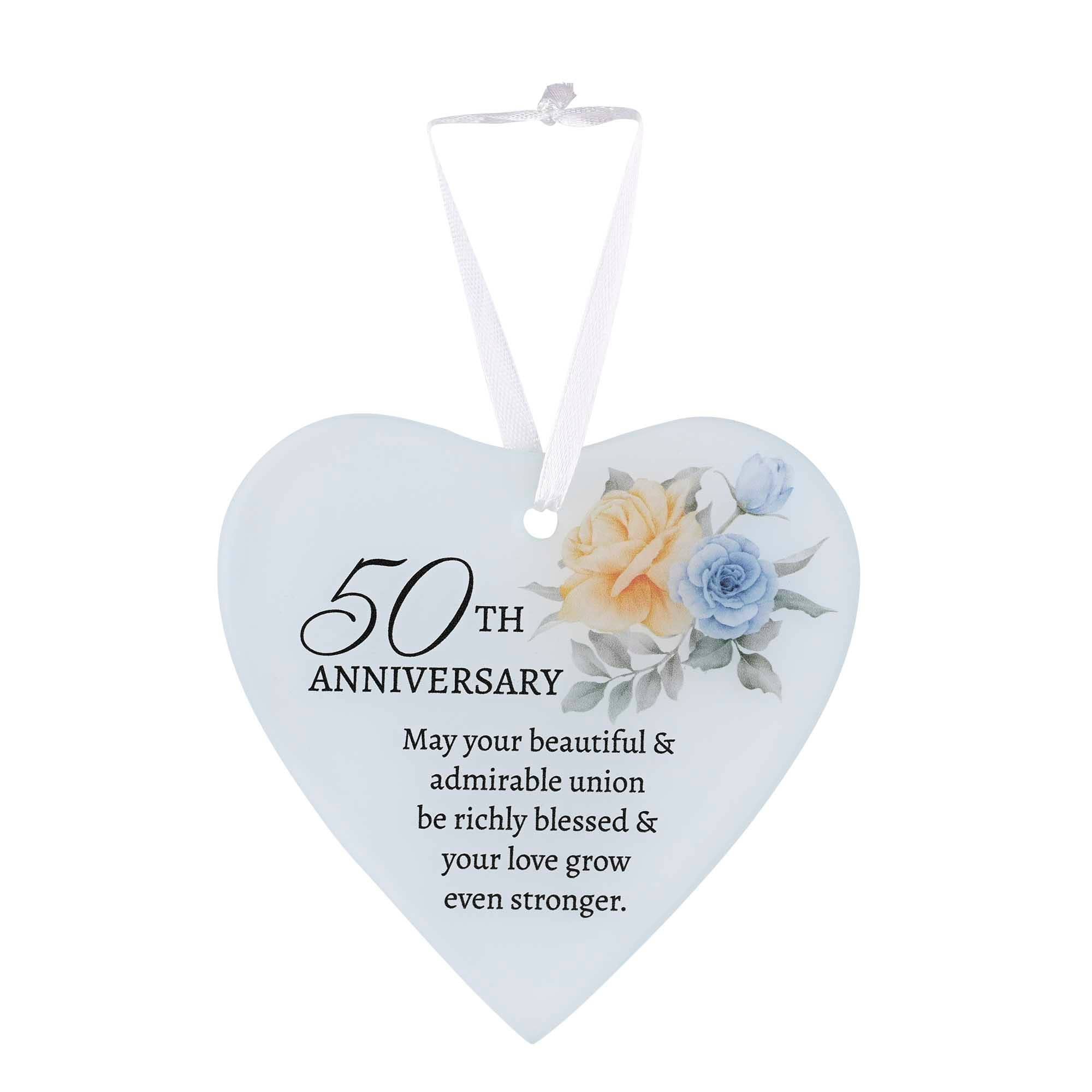 50th Anniversary..Glass Ornament