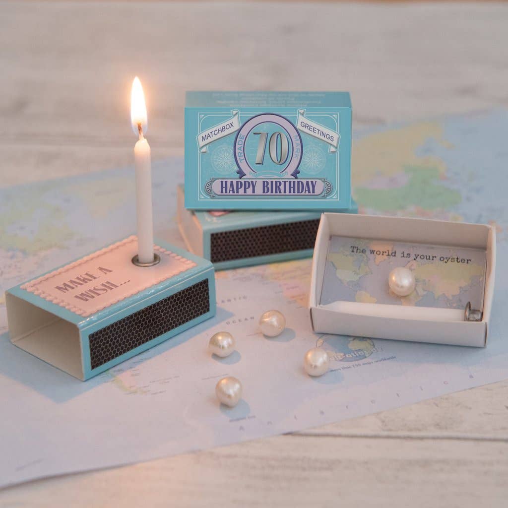 Happy 70th Birthday In A Matchbox