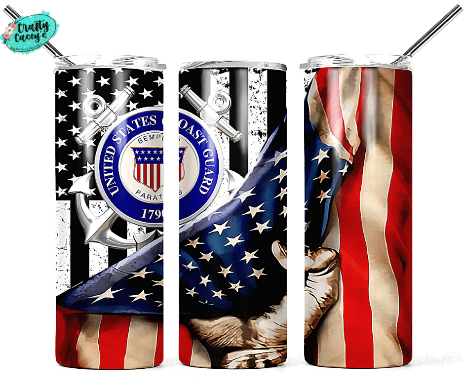 Crafty Casey's Wholesale - U.S. Coast Guard 1790 Flag Tumbler
