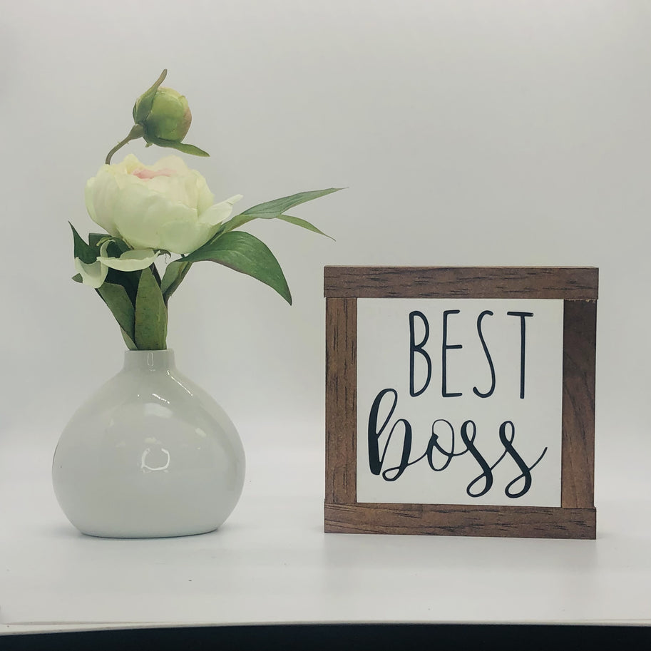 Bog Road Designs - Best Boss Sign *Jacobean*