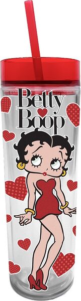 Betty Boop Tall Cup W/straw