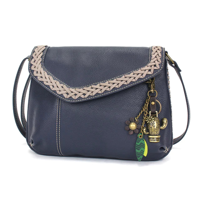 Braided Boho Crossbody w/Cactus Charm