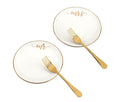 Mr and Mrs Cake Plates with 2 Forks Set
