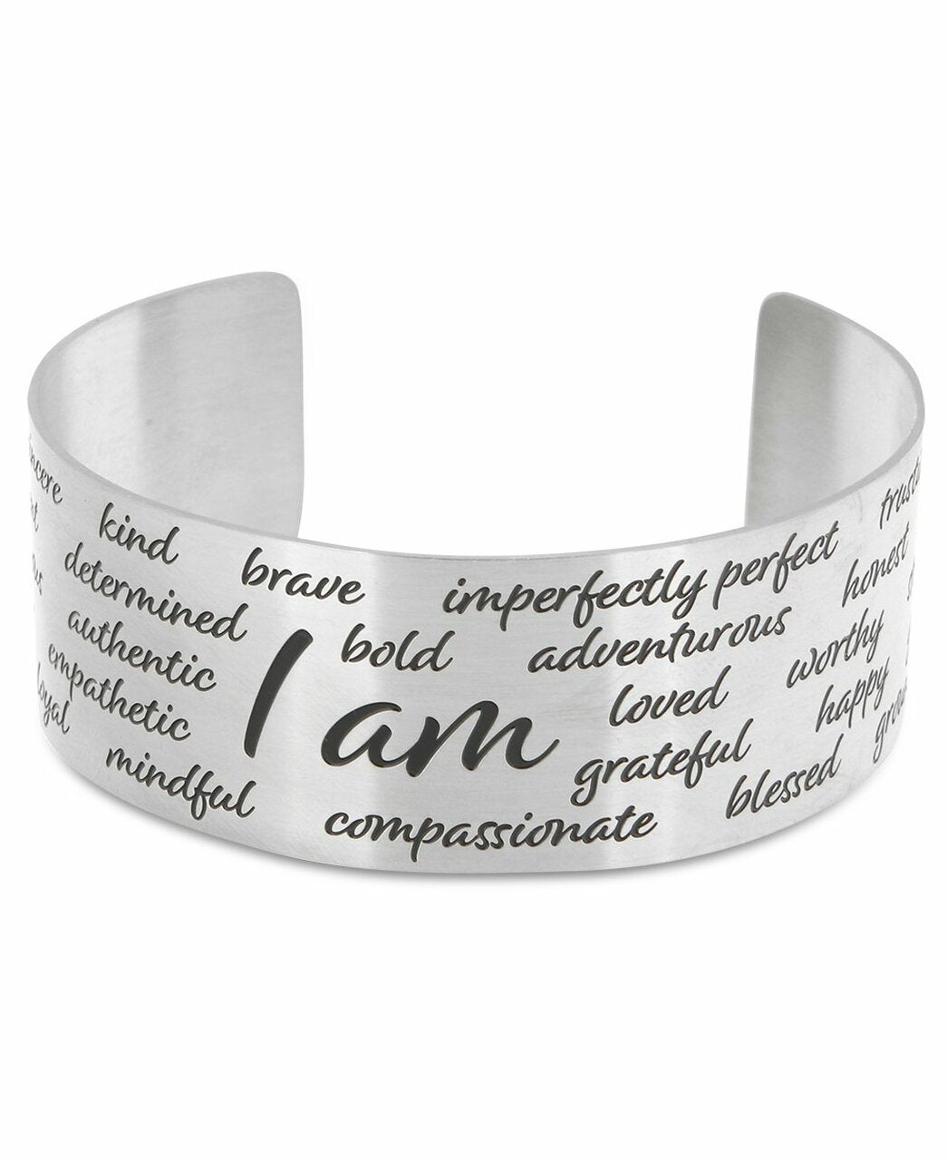I am Affirmation Stainless Steel Adjustable Cuff Bracelet