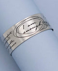 I Am Enough Stainless Steel Cuff Bracelet