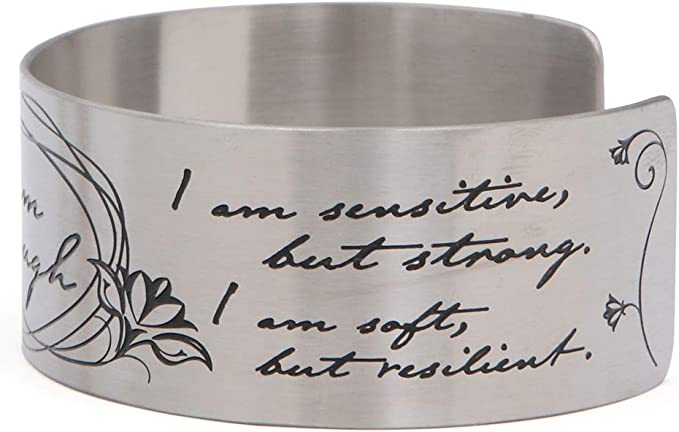 I Am Enough Stainless Steel Cuff Bracelet