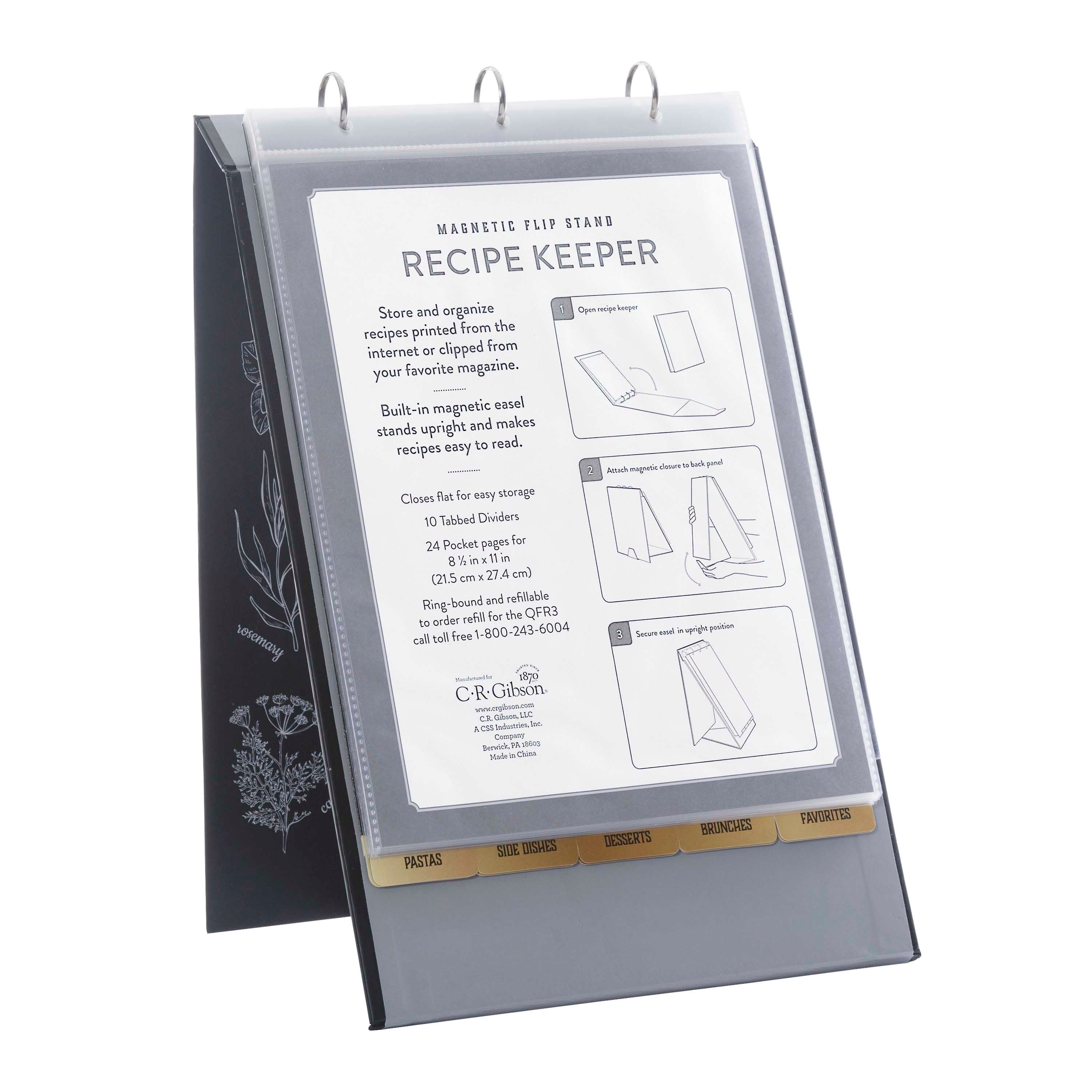 Vertical Recipe Keeper - Chalkboard Herb