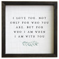 I Love You. Not Only Who You Are..Sign